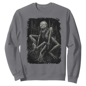 Creepy Rake Sweatshirt Creepypasta Cryptid Series Alt Goth Grunge Horror Aesthetic TS10 Charcoal Print Your Wear