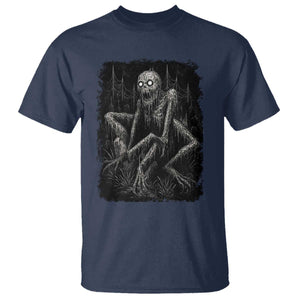 Creepy Rake T Shirt Creepypasta Cryptid Series Alt Goth Grunge Horror Aesthetic TS10 Navy Print Your Wear