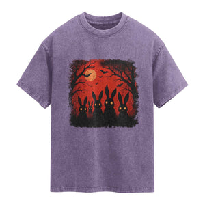 Rake Creepypasta Washed Cotton T-Shirt Creepy Cryptid Series Horror Goth Alt Alternative Art
