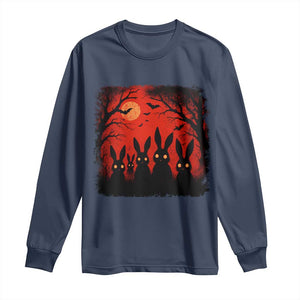 Rake Creepypasta Long Sleeve Shirt Creepy Cryptid Series Horror Goth Alt Alternative Art TS10 Navy Print Your Wear
