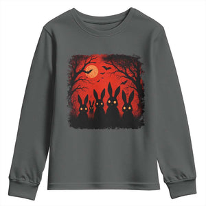 Rake Creepypasta Youth Sweatshirt Creepy Cryptid Series Horror Goth Alt Alternative Art TS10 Dark Heather Print Your Wear