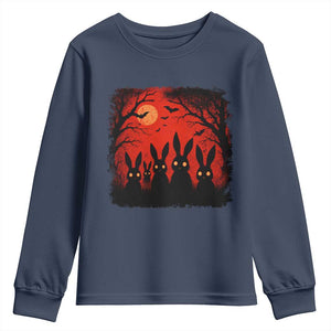 Rake Creepypasta Youth Sweatshirt Creepy Cryptid Series Horror Goth Alt Alternative Art TS10 Navy Print Your Wear