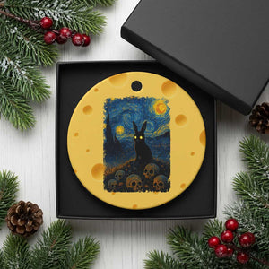Creepy Cute Bunny Rabbits Ceramic Ornament Alt Goth Grunge Dark Horror Starry Night Van Gogh Aesthetic TS10 1pc Yellow Cheese Print Your Wear