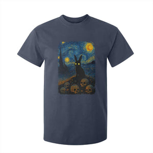 Creepy Cute Bunny Rabbits T Shirt For Kid Alt Goth Grunge Dark Horror Starry Night Van Gogh Aesthetic TS10 Navy Print Your Wear