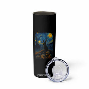 Creepy Cute Bunny Rabbits Skinny Tumbler Alt Goth Grunge Dark Horror Starry Night Van Gogh Aesthetic TS10 Print Your Wear