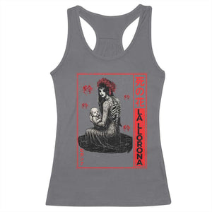 La Llorona Racerback Tank Top Folklore Japanese Spider Lily Soft Grunge Anime Aesthetic Flower TS10 Charcoal Print Your Wear