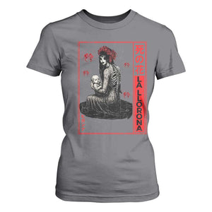 La Llorona T Shirt For Women Folklore Japanese Spider Lily Soft Grunge Anime Aesthetic Flower TS10 Charcoal Print Your Wear