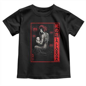 La Llorona Toddler T Shirt Folklore Japanese Spider Lily Soft Grunge Anime Aesthetic Flower TS10 Black Print Your Wear