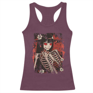 Horror Anime Manga Racerback Tank Top Japan Japanese Creepy Kawaii Goth TS10 Maroon Print Your Wear