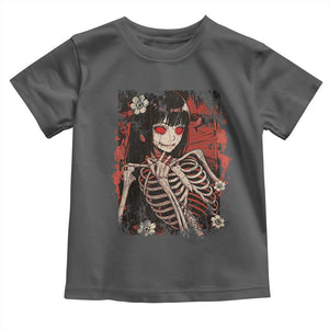 Horror Anime Manga Toddler T Shirt Japan Japanese Creepy Kawaii Goth TS10 Dark Heather Print Your Wear