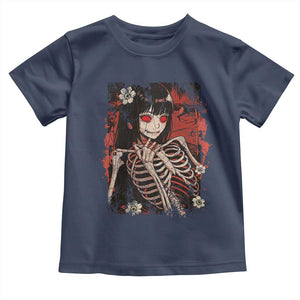 Horror Anime Manga Toddler T Shirt Japan Japanese Creepy Kawaii Goth TS10 Navy Print Your Wear