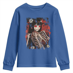 Horror Anime Manga Youth Sweatshirt Japan Japanese Creepy Kawaii Goth TS10 Royal Blue Print Your Wear