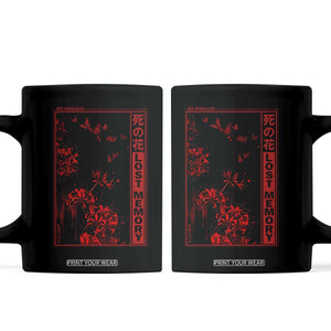Japanese Spider Lily Coffee Mug Soft Grunge Anime Aesthetic Flower TS10 Black Print Your Wear