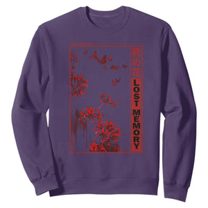 Japanese Spider Lily Sweatshirt Soft Grunge Anime Aesthetic Flower TS10 Purple Print Your Wear