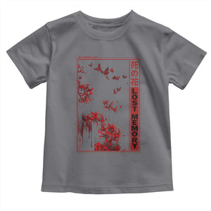 Japanese Spider Lily Toddler T Shirt Soft Grunge Anime Aesthetic Flower TS10 Charcoal Print Your Wear