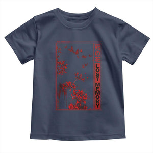 Japanese Spider Lily Toddler T Shirt Soft Grunge Anime Aesthetic Flower TS10 Navy Print Your Wear