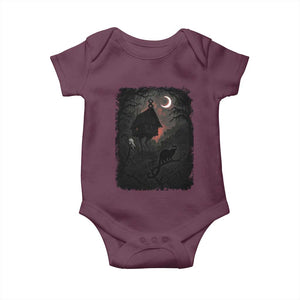 Baba Yaga House Baby Onesie Gothic Slavic Folklore Russia Fairy Tale TS10 Maroon Print Your Wear