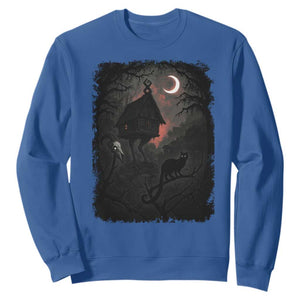 Baba Yaga House Sweatshirt Gothic Slavic Folklore Russia Fairy Tale TS10 Royal Blue Print Your Wear