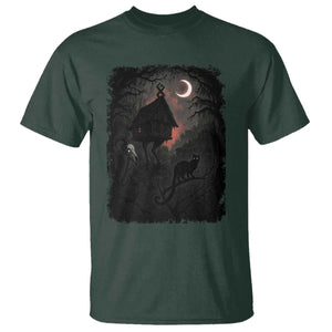 Baba Yaga House T Shirt Gothic Slavic Folklore Russia Fairy Tale TS10 Dark Forest Green Print Your Wear