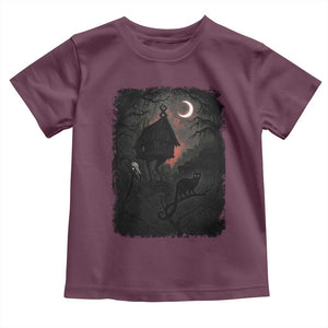 Baba Yaga House Toddler T Shirt Gothic Slavic Folklore Russia Fairy Tale TS10 Maroon Print Your Wear