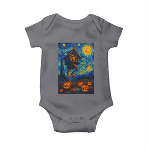 Baba Yaga House Baby Onesie Starry Night Van Gogh Slavic Folklore Russia Fairy Tale TS10 Charcoal Print Your Wear