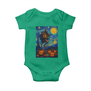 Baba Yaga House Baby Onesie Starry Night Van Gogh Slavic Folklore Russia Fairy Tale TS10 Irish Green Print Your Wear