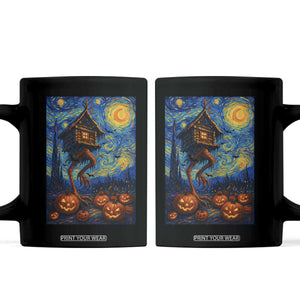 Baba Yaga House Coffee Mug Starry Night Van Gogh Slavic Folklore Russia Fairy Tale TS10 Black Print Your Wear