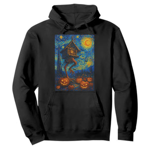 Baba Yaga House Hoodie Starry Night Van Gogh Slavic Folklore Russia Fairy Tale TS10 Black Print Your Wear