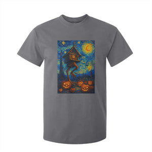 Baba Yaga House T Shirt For Kid Starry Night Van Gogh Slavic Folklore Russia Fairy Tale TS10 Charcoal Print Your Wear