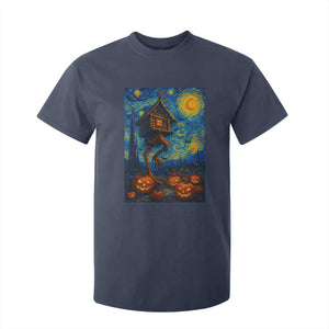 Baba Yaga House T Shirt For Kid Starry Night Van Gogh Slavic Folklore Russia Fairy Tale TS10 Navy Print Your Wear