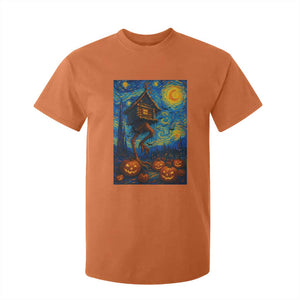 Baba Yaga House T Shirt For Kid Starry Night Van Gogh Slavic Folklore Russia Fairy Tale TS10 Orange Print Your Wear