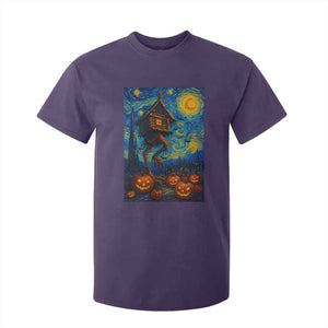 Baba Yaga House T Shirt For Kid Starry Night Van Gogh Slavic Folklore Russia Fairy Tale TS10 Purple Print Your Wear