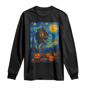Baba Yaga House Long Sleeve Shirt Starry Night Van Gogh Slavic Folklore Russia Fairy Tale TS10 Black Print Your Wear