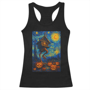 Baba Yaga House Racerback Tank Top Starry Night Van Gogh Slavic Folklore Russia Fairy Tale TS10 Black Print Your Wear