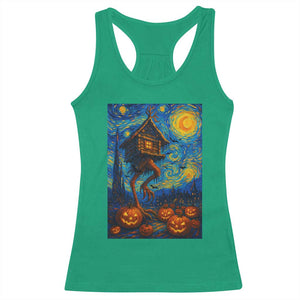 Baba Yaga House Racerback Tank Top Starry Night Van Gogh Slavic Folklore Russia Fairy Tale TS10 Irish Green Print Your Wear