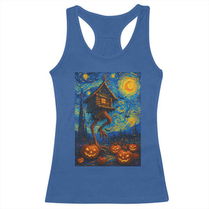Baba Yaga House Racerback Tank Top Starry Night Van Gogh Slavic Folklore Russia Fairy Tale TS10 Royal Blue Print Your Wear