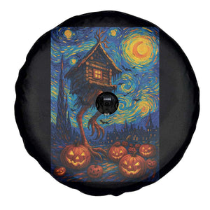 Baba Yaga House Spare Tire Cover Starry Night Van Gogh Slavic Folklore Russia Fairy Tale TS10 Print Your Wear