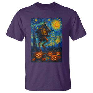 Baba Yaga House T Shirt Starry Night Van Gogh Slavic Folklore Russia Fairy Tale TS10 Purple Print Your Wear