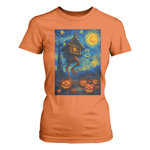 Baba Yaga House T Shirt For Women Starry Night Van Gogh Slavic Folklore Russia Fairy Tale TS10 Orange Print Your Wear