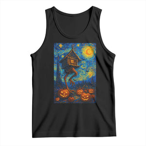 Baba Yaga House Tank Top Starry Night Van Gogh Slavic Folklore Russia Fairy Tale TS10 Black Print Your Wear