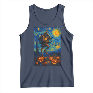 Baba Yaga House Tank Top Starry Night Van Gogh Slavic Folklore Russia Fairy Tale TS10 Navy Print Your Wear