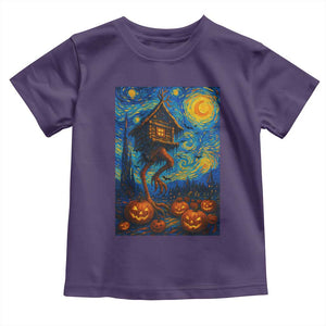 Baba Yaga House Toddler T Shirt Starry Night Van Gogh Slavic Folklore Russia Fairy Tale TS10 Purple Print Your Wear