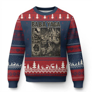 Baba Yaga House Ugly Christmas Sweater Slavic Folklore Russia Fairy Tale Horror Fans TS10 Navy Red Print Your Wear