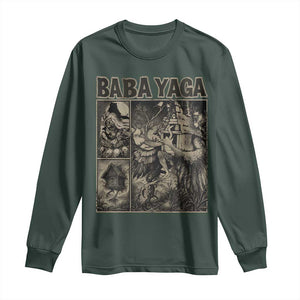 Baba Yaga House Long Sleeve Shirt Slavic Folklore Russia Fairy Tale Horror Fans TS10 Dark Forest Green Print Your Wear