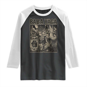 Baba Yaga House Raglan Shirt Slavic Folklore Russia Fairy Tale Horror Fans TS10 Black White Print Your Wear