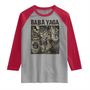 Baba Yaga House Raglan Shirt Slavic Folklore Russia Fairy Tale Horror Fans TS10 Sport Gray Red Print Your Wear