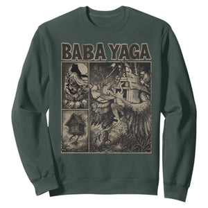 Baba Yaga House Sweatshirt Slavic Folklore Russia Fairy Tale Horror Fans TS10 Dark Forest Green Print Your Wear