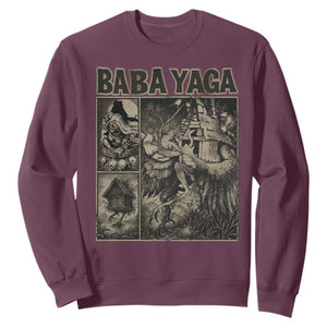 Baba Yaga House Sweatshirt Slavic Folklore Russia Fairy Tale Horror Fans TS10 Maroon Print Your Wear