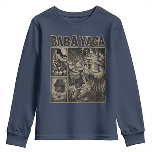 Baba Yaga House Youth Sweatshirt Slavic Folklore Russia Fairy Tale Horror Fans TS10 Navy Print Your Wear