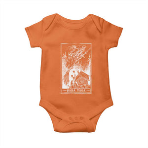 Baba Yaga House Tarot Card Baby Onesie Botanical Slavic Folklore Pagan Witchy TS10 Orange Print Your Wear